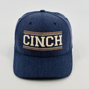 Cinch Unisex 6-Panel FlexFit Medium Small Blue Cap Western Roper Hat Cowboy